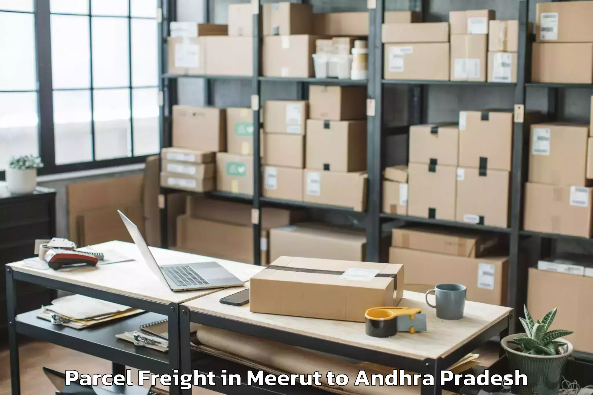 Efficient Meerut to Ambajipeta Parcel Freight